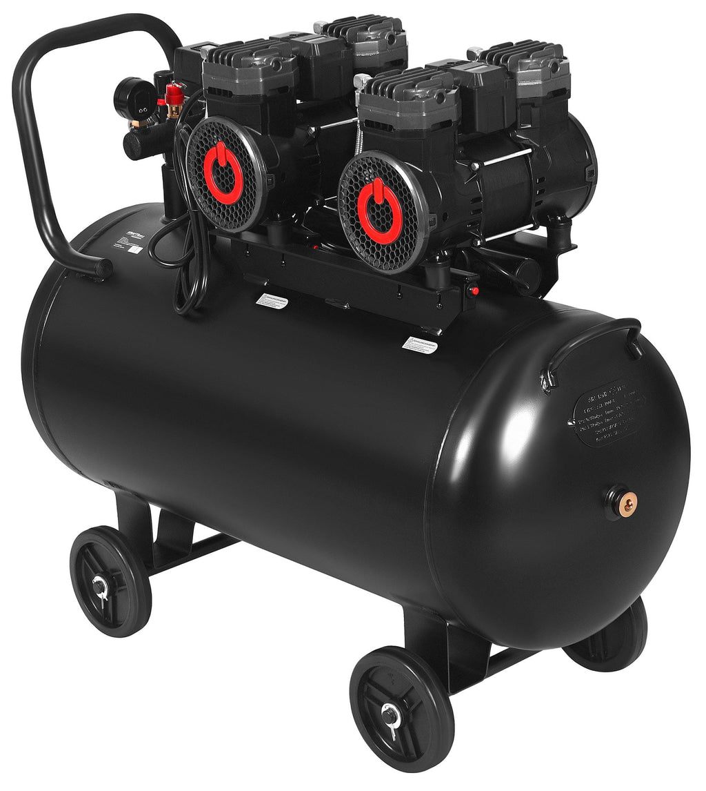 Compresor fara Ulei Silentios , 100L / 2200W X 2 ,528l/m, Kraft&Dele KD4083