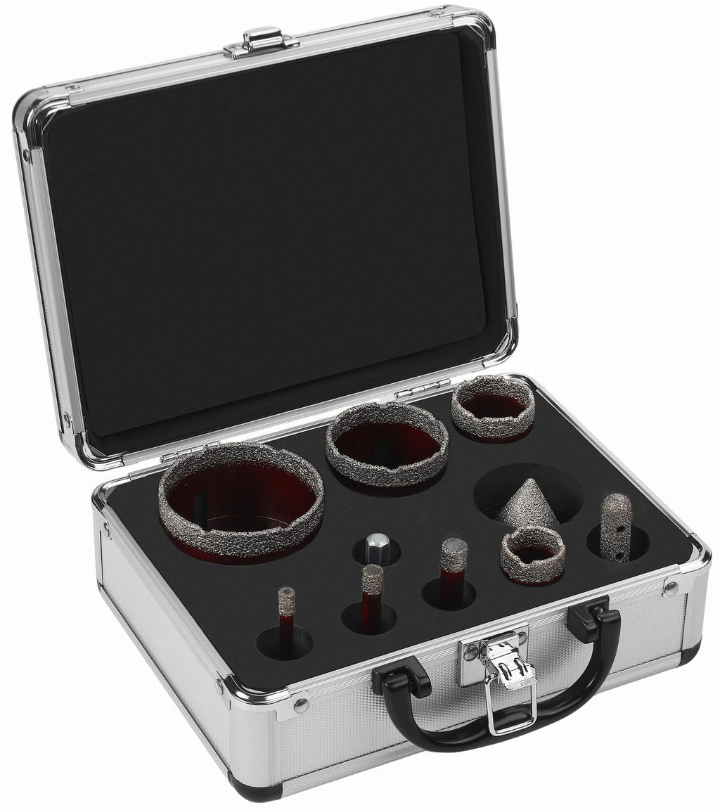 Set Carote Diamantate 6-65mm cu Freza Conica + Adaptor, Kraft&Dele KD12642
