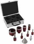 Set Carote Diamantate 8 Bucati 6-65mm cu Freza si Adaptor, Kraft&Dele KD12642