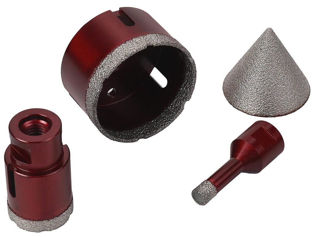 Set Carote Diamantate 6-65mm cu Freza Conica + Adaptor, Kraft&Dele KD12642