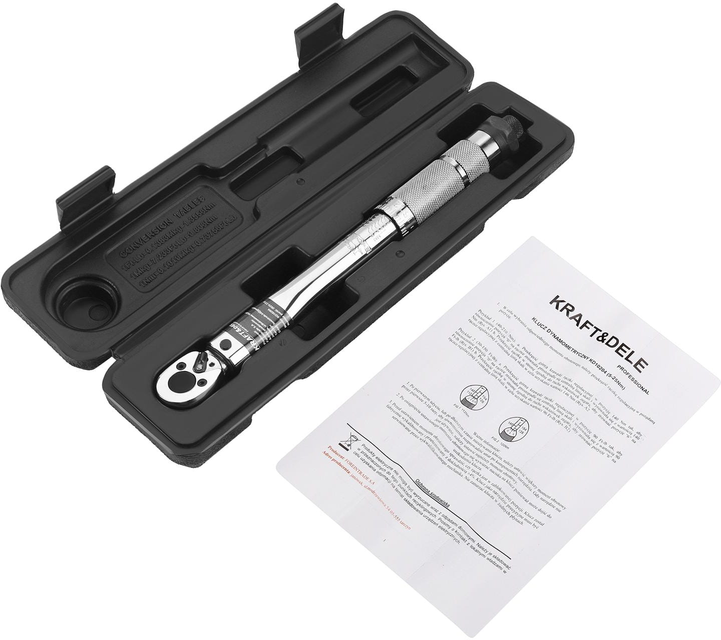 Cheie Dinamometrica 1/4" 5-25Nm, Kraft&Dele KD10204
