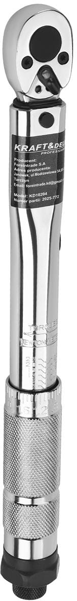 Cheie Dinamometrica 1/4" 5-25Nm, Kraft&Dele KD10204