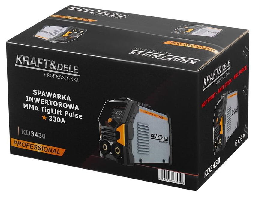 Aparat Sudura Invertor MMA TIG Lift Pulse 330A, Kraft&Dele KD3430