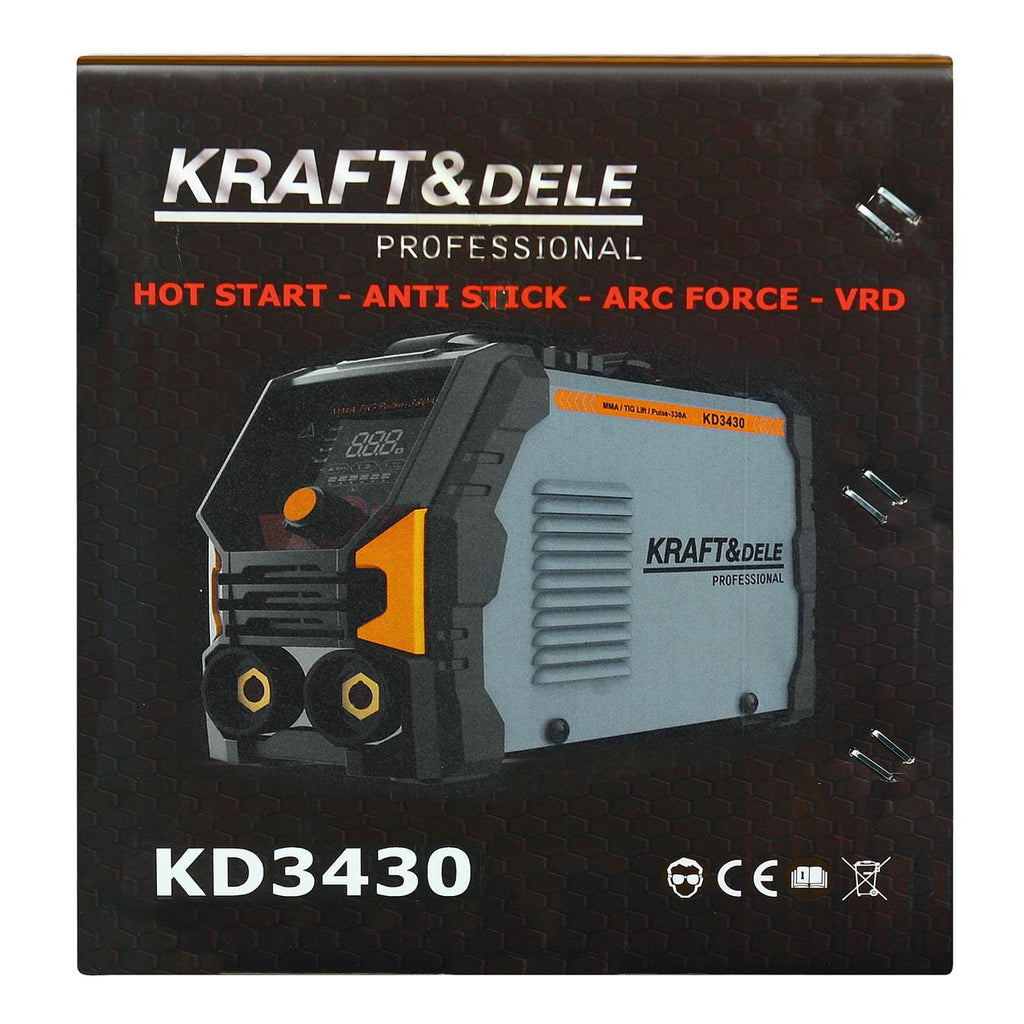 Aparat Sudura Invertor MMA TIG Lift Pulse 330A, Kraft&Dele KD3430