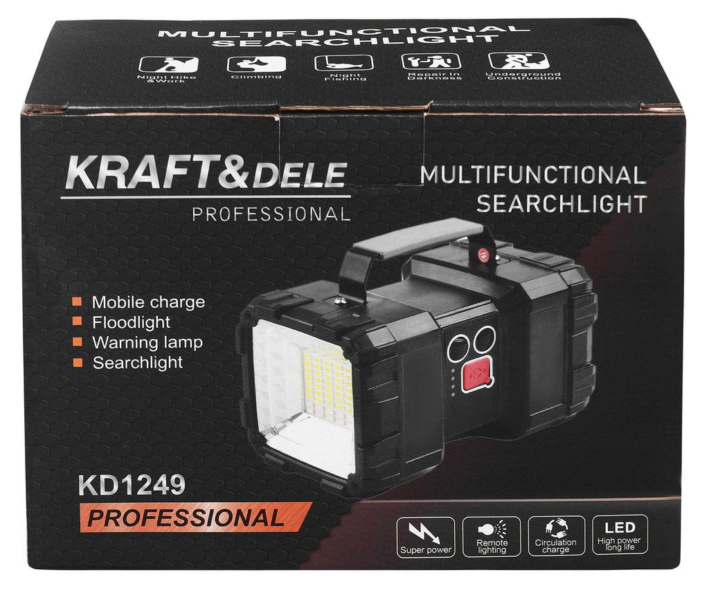 Lanterna LED cu Acumulator si Functie Powerbank, Kraft&Dele KD1249