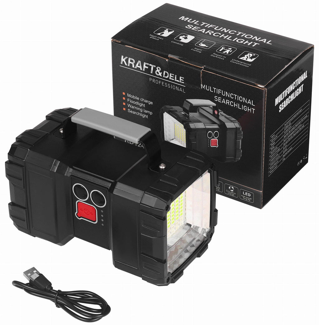 Lanterna LED cu Acumulator si Functie Powerbank, Kraft&Dele KD1249