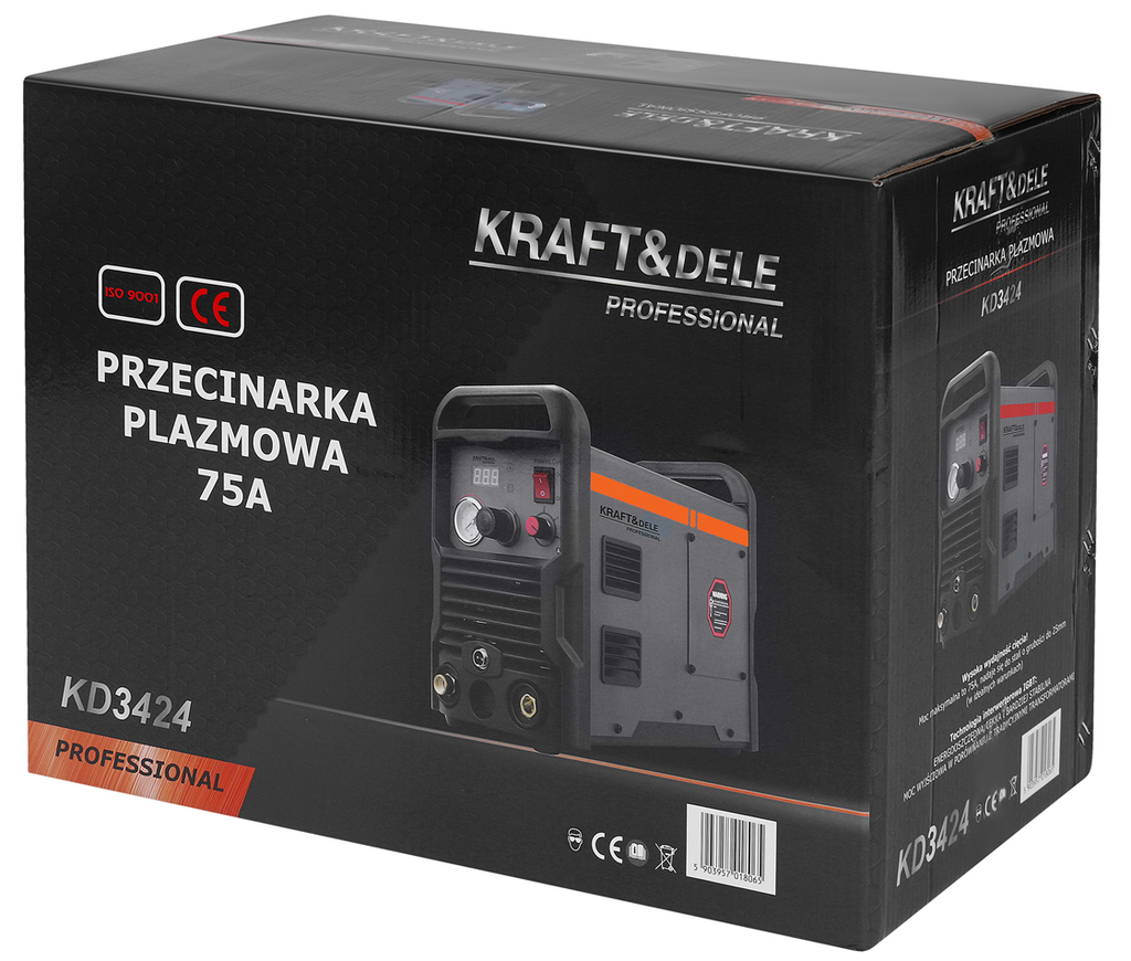 Aparat de Taiat cu Plasma Frecventa Inalta 230V, 75A MAX 25mm, Kraft&Dele KD3424