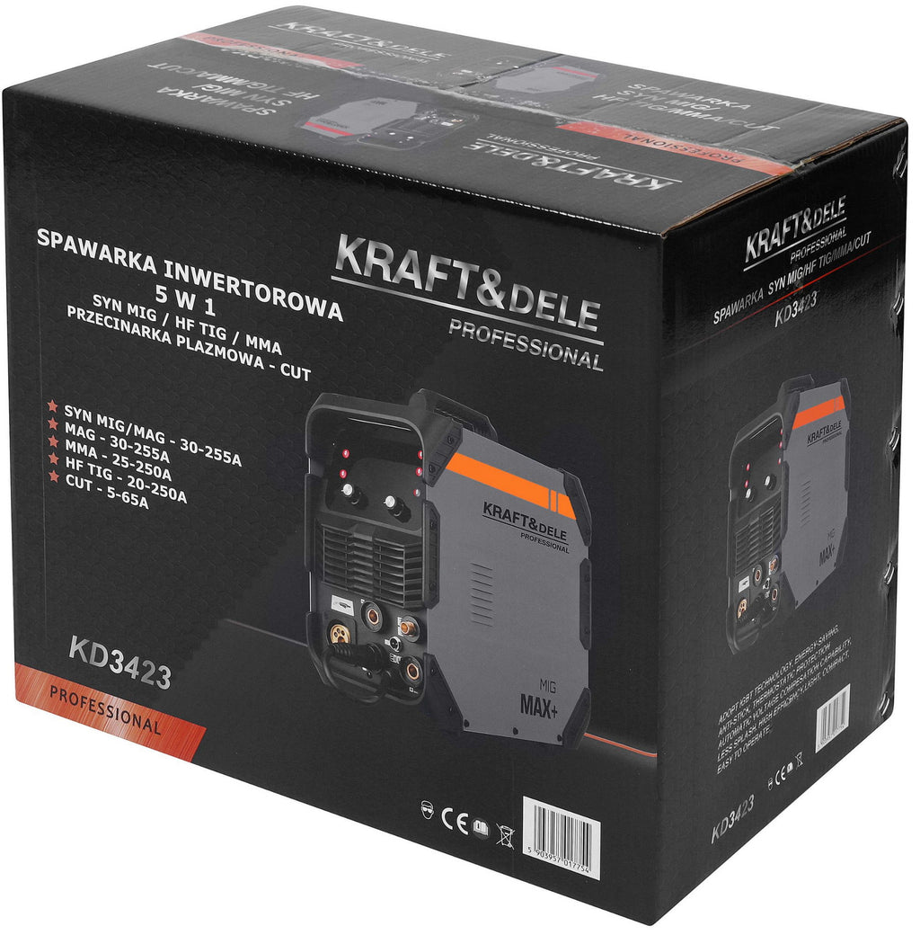 Aparat de Sudura 5 in 1 , Mig-mag, Mma, Tig-hf, Pasma, Kraft&Dele KD3423