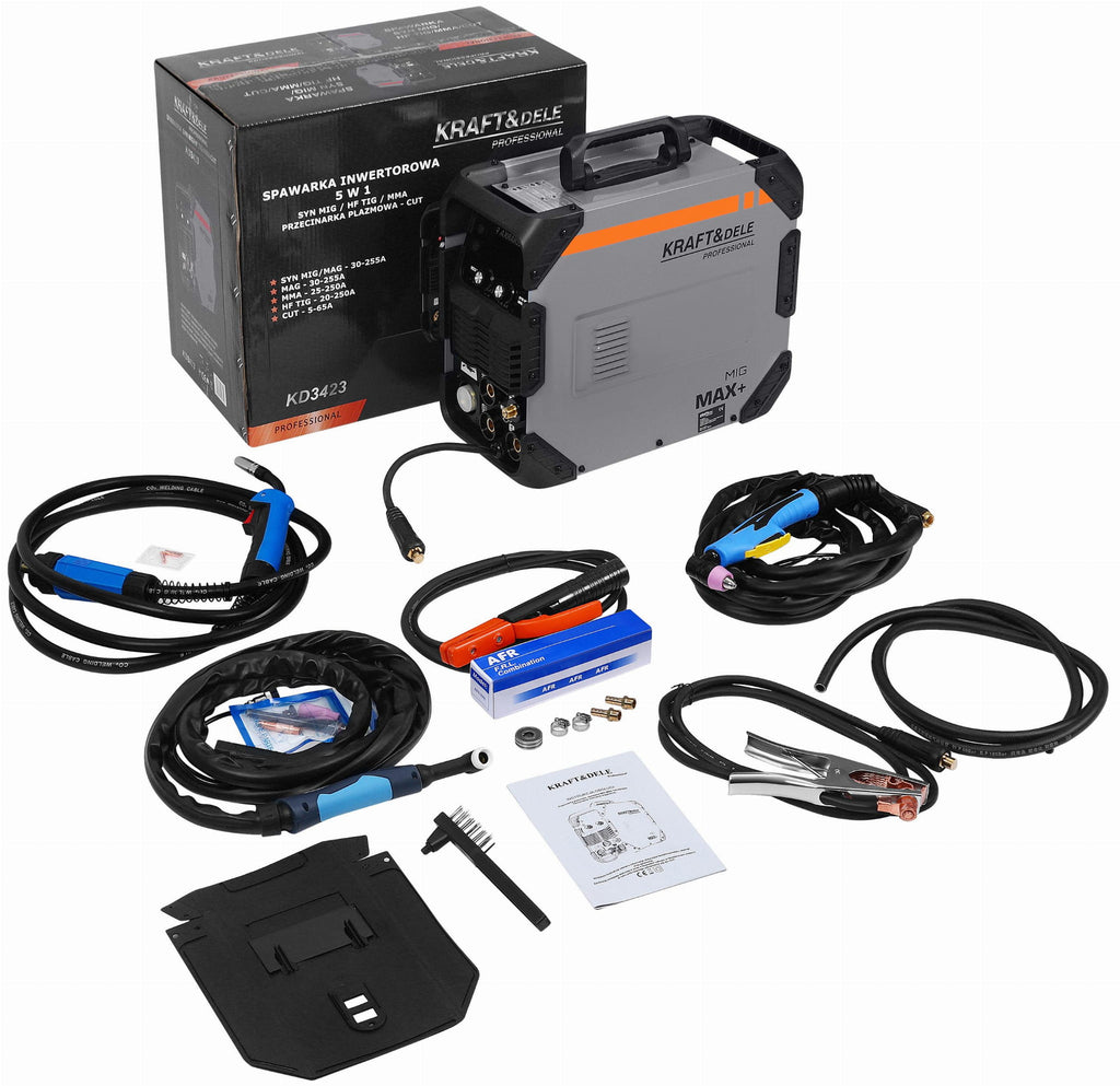 Aparat de Sudura 5 in 1 , Mig-mag, Mma, Tig-hf, Pasma, Kraft&Dele KD3423