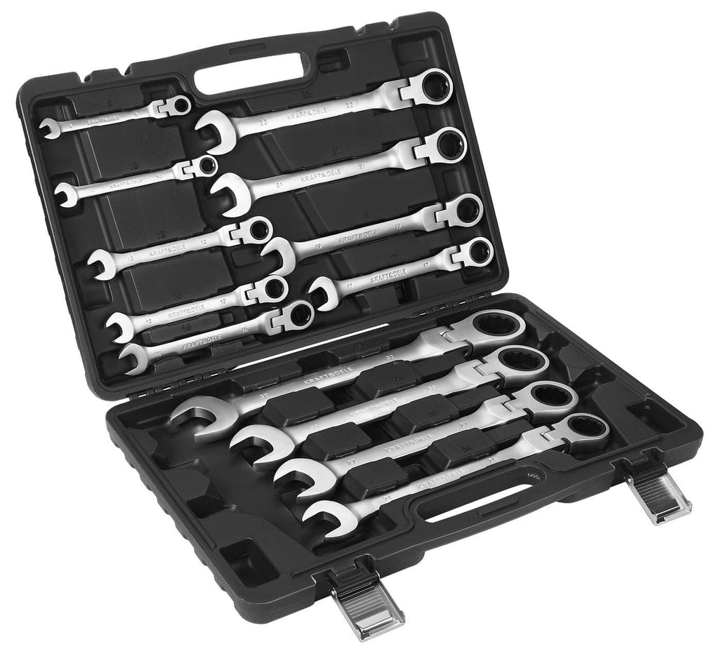 Set Chei Combinate cu Clichet 13 Bucati 8-32 mm, Kraft&Dele KD11305