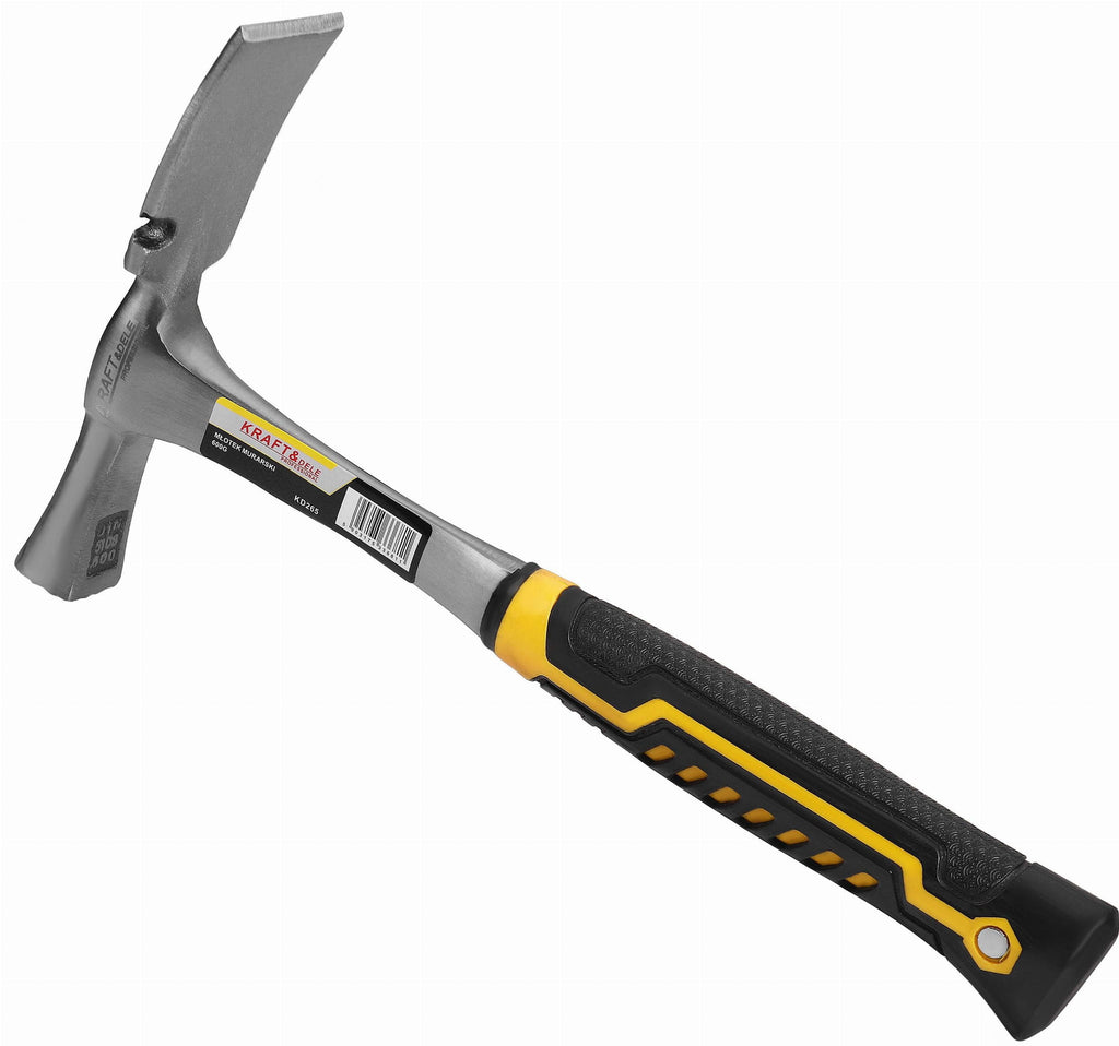 Ciocan de Zidarie Lat cu Coada Metalica 600g 33cm, Kraft&Dele KD265
