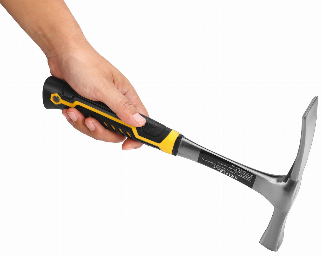 Ciocan de Zidarie Lat cu Coada Metalica 600g 33cm, Kraft&Dele KD265