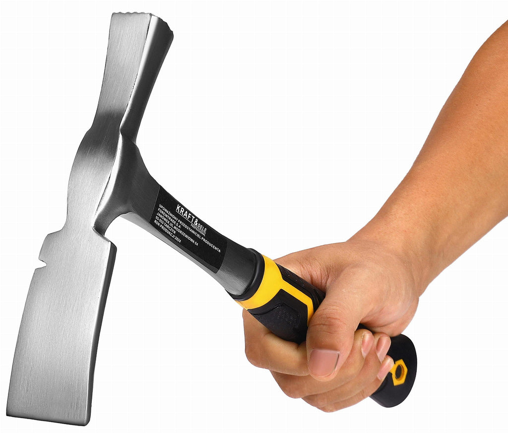 Ciocan de Zidarie Lat cu Coada Metalica 600g 33cm, Kraft&Dele KD265