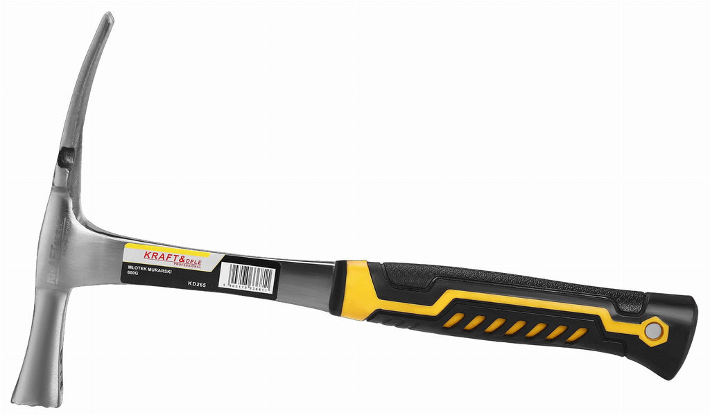 Ciocan de Zidarie Lat cu Coada Metalica 600g 33cm, Kraft&Dele KD265