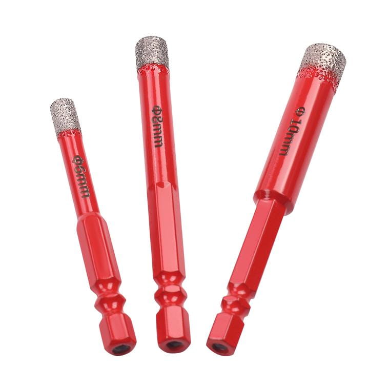 Set 3 Carote Diamantate pentru Gresie, 6, 8, 10 mm, Kraft&Dele KD12645