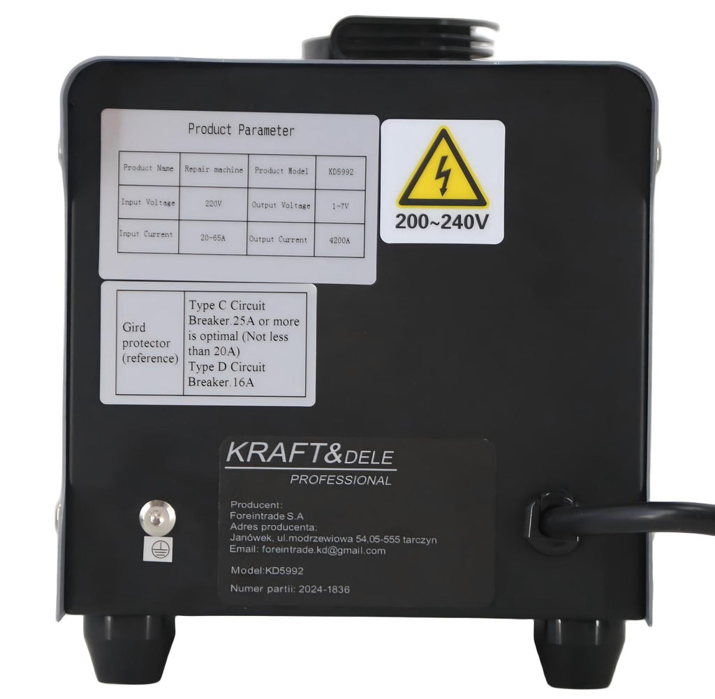 Aparat de Sudura Punct pentru Reparatii Indoituri Tabla Spotter + Carucior + Accesorii, Kraft&Dele KD5992_2K