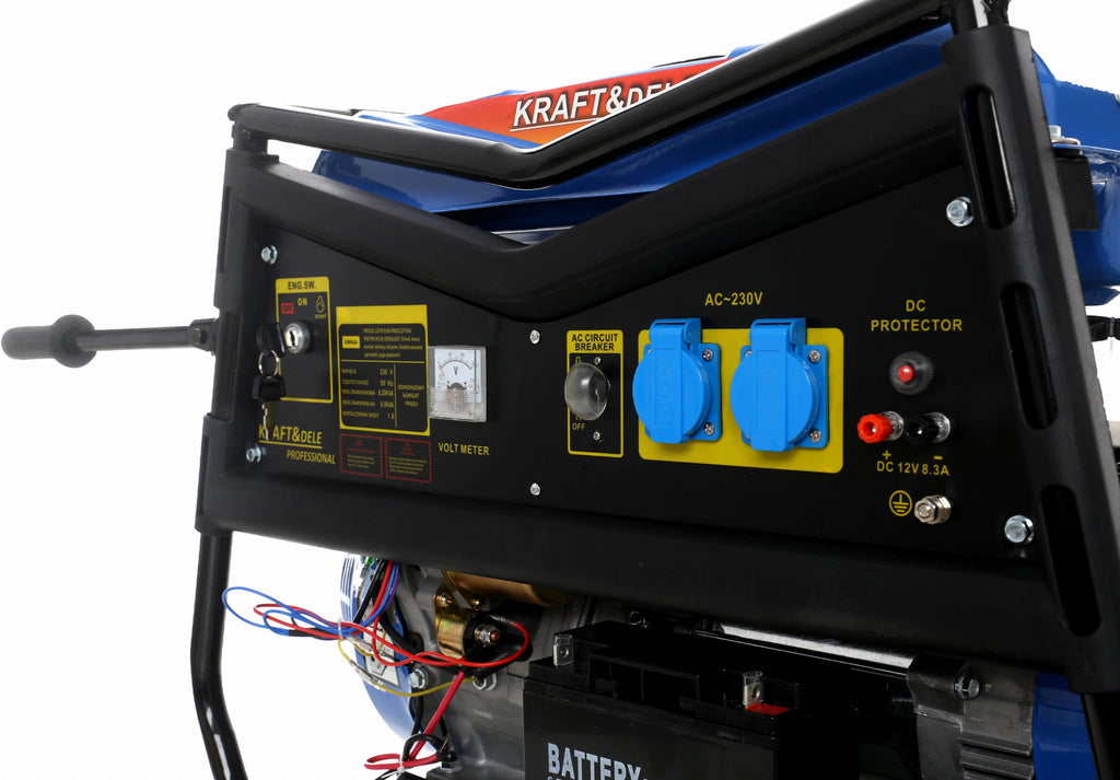 Generator Curent Electric Monofazat 5000W cu Pornire Electrica Motor Benzina, Kraft&Dele KD145