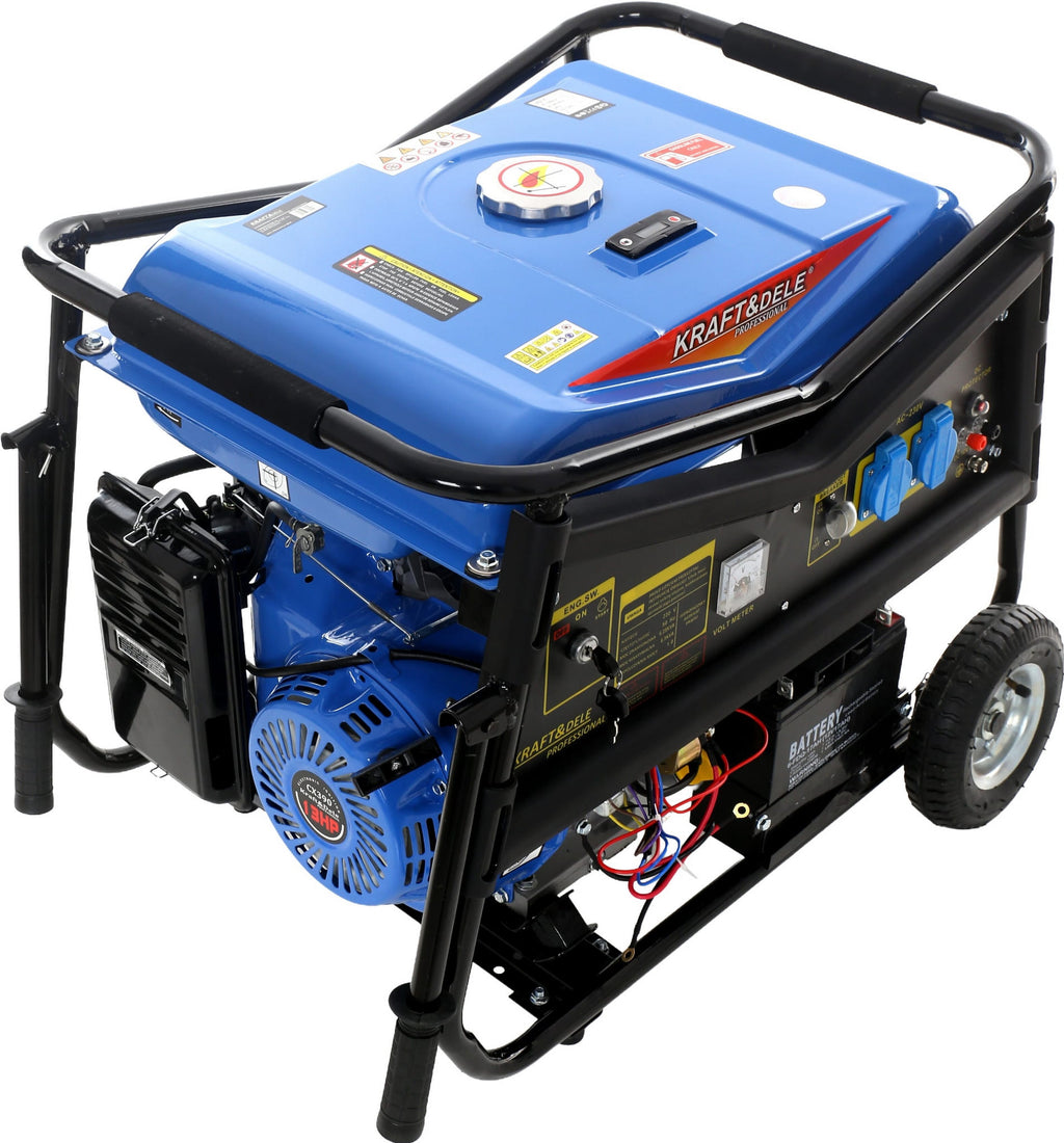 Generator Curent Electric Monofazat 5000W cu Pornire Electrica Motor Benzina, Kraft&Dele KD145