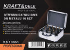 Set Carote Metal 10 Buc Diametre 16-53mm, Kraft&Dele KD10061