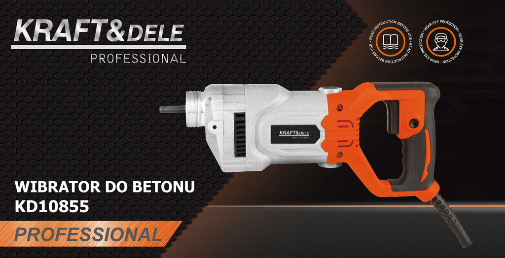 Vibrator Beton 1300W 230V 4000/min, Kraft&Dele KD10855 - imaginea 14