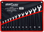 Set Chei Combinate 12 Piese 6-22 mm Otel CRV, Kraft&Dele KD10931