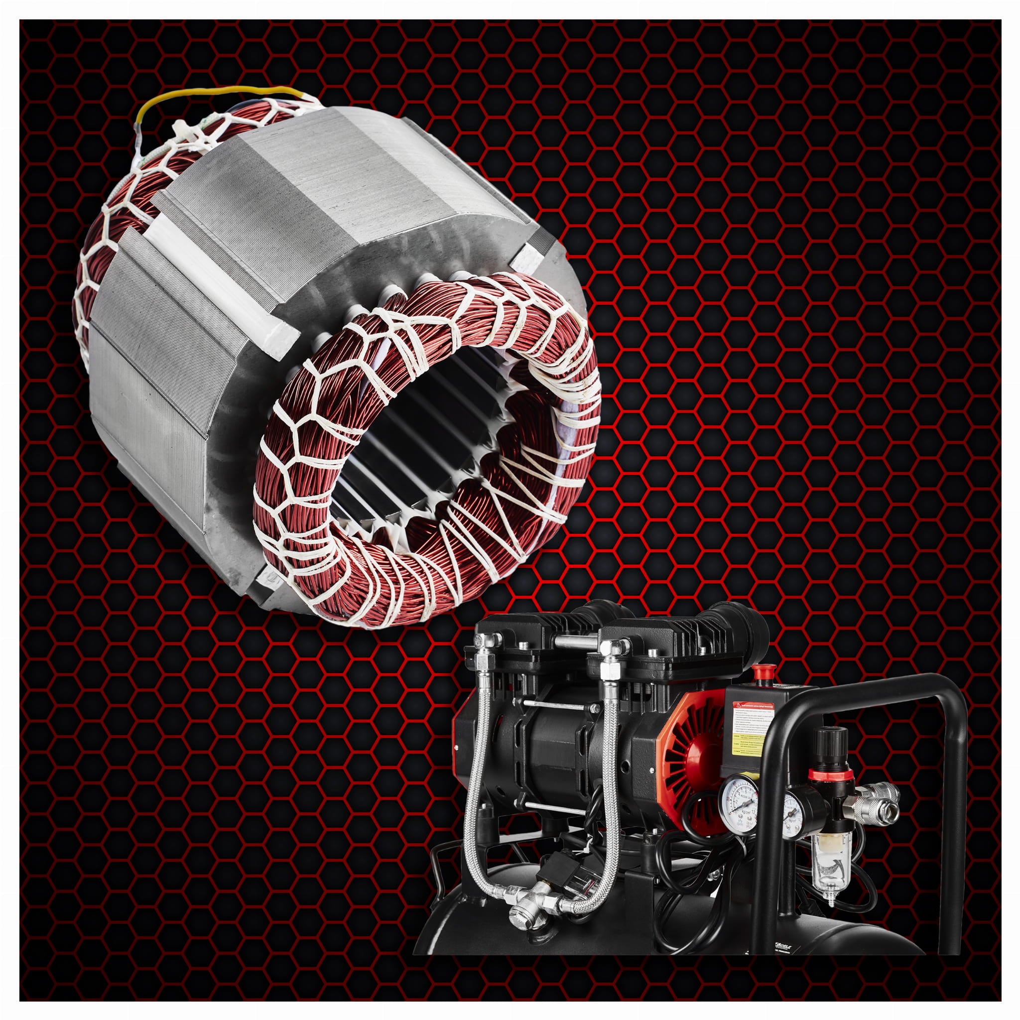 Compresor fara Ulei Silentios , 24L / 1390W X 1 , 220l/M, Kraft&Dele KD1385