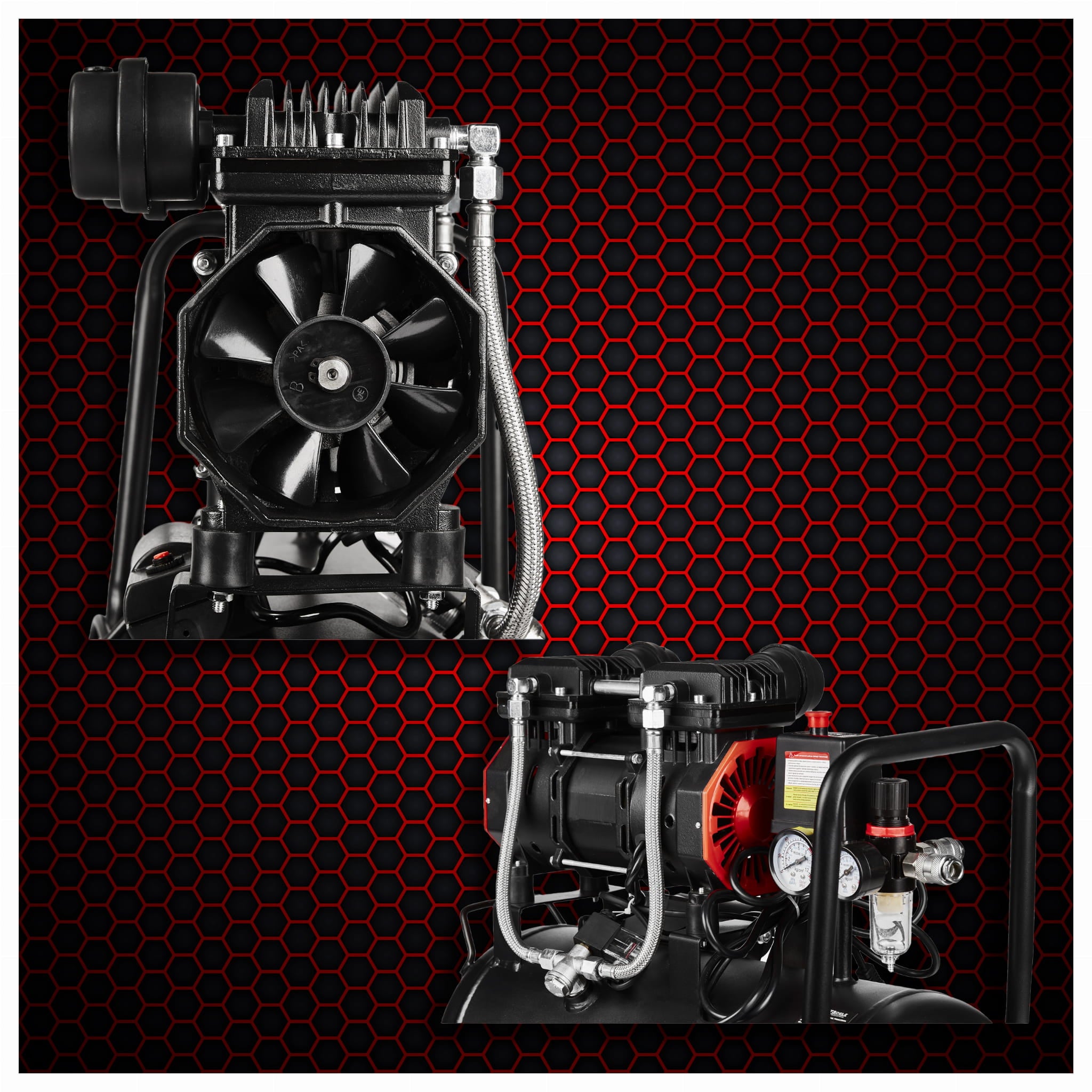 Compresor fara Ulei Silentios , 24L / 1390W X 1 , 220l/M, Kraft&Dele KD1385