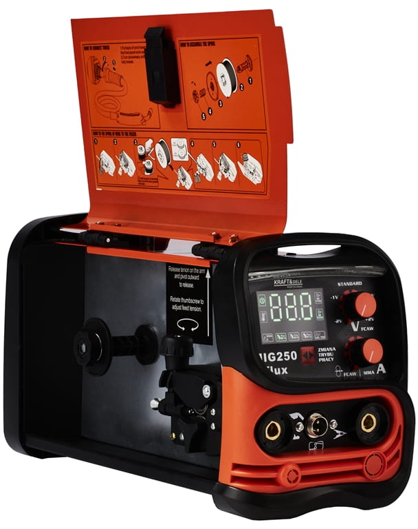 Aparat de Sudura 250A - MIG / MMA / LIFT TIG 3in1, Kraft&Dele KD1875