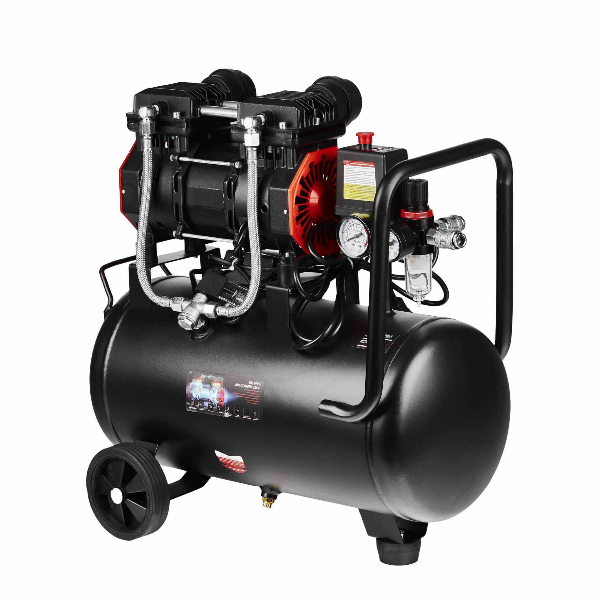 Compresor fara Ulei Silentios , 24L / 1390W X 1 , 220l/M, Kraft&Dele KD1385