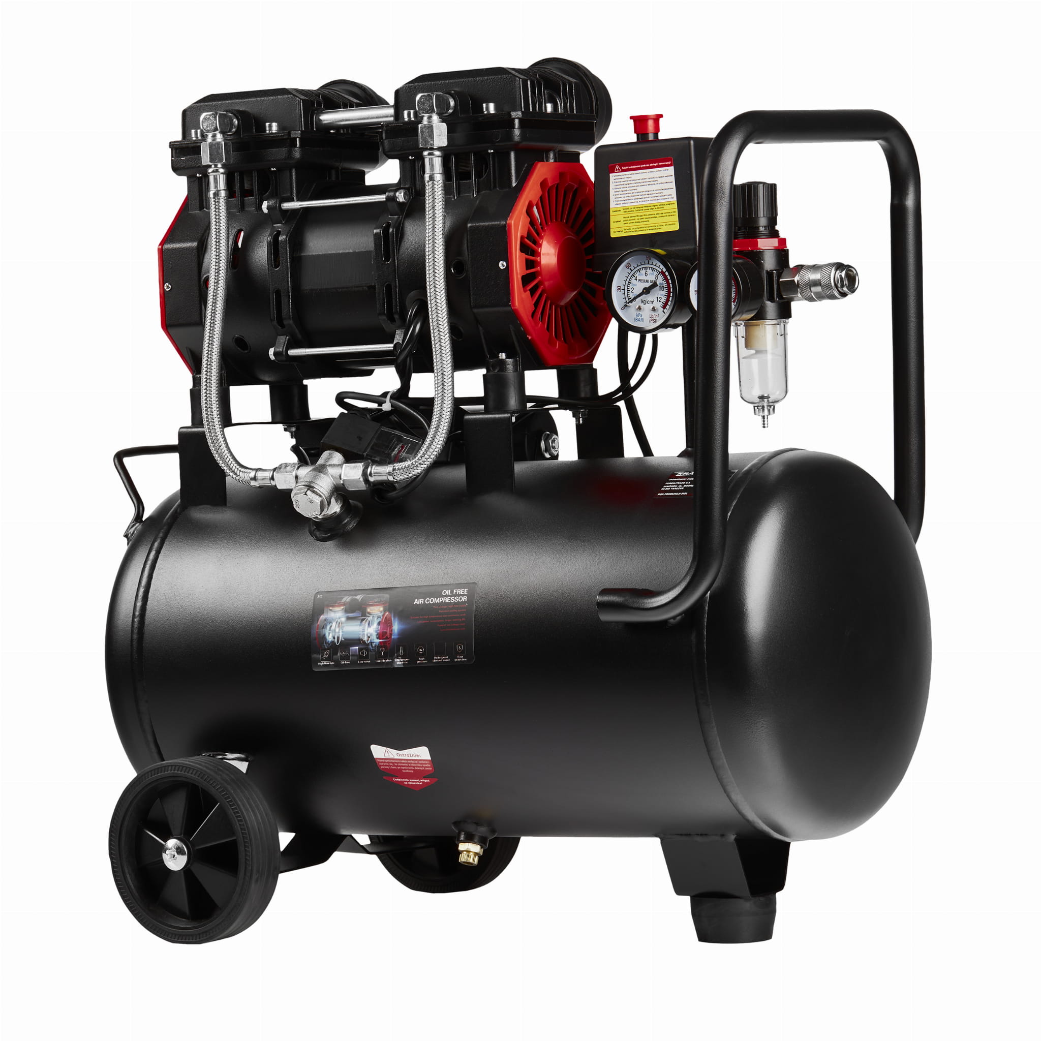 Compresor fara Ulei Silentios , 24L / 1390W X 1 , 220l/M, Kraft&Dele KD1385