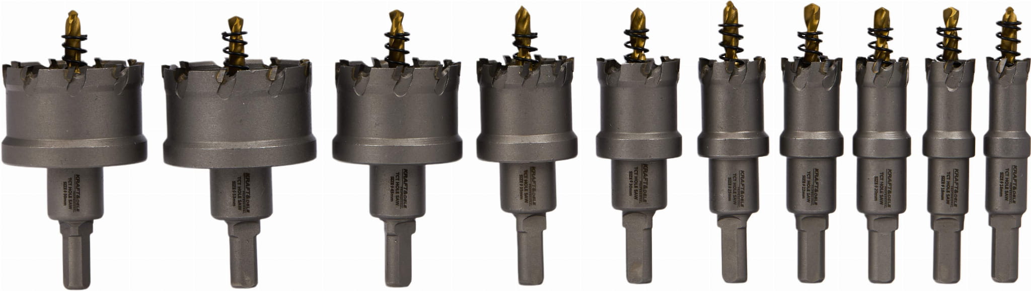 Set Carote Metal 10 Buc Diametre 16-53mm, Kraft&Dele KD10061