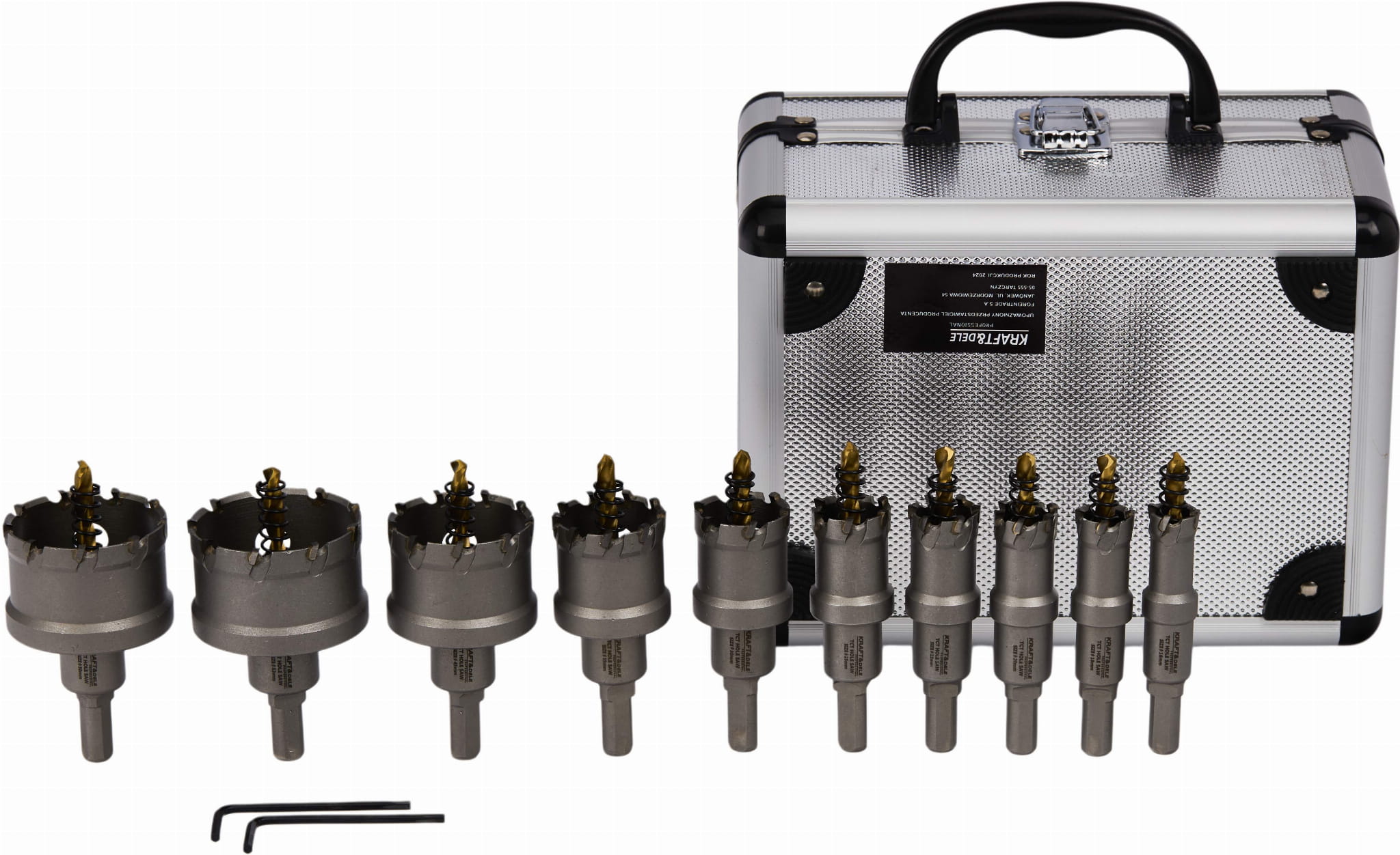 Set Carote Metal 10 Buc Diametre 16-53mm, Kraft&Dele KD10061