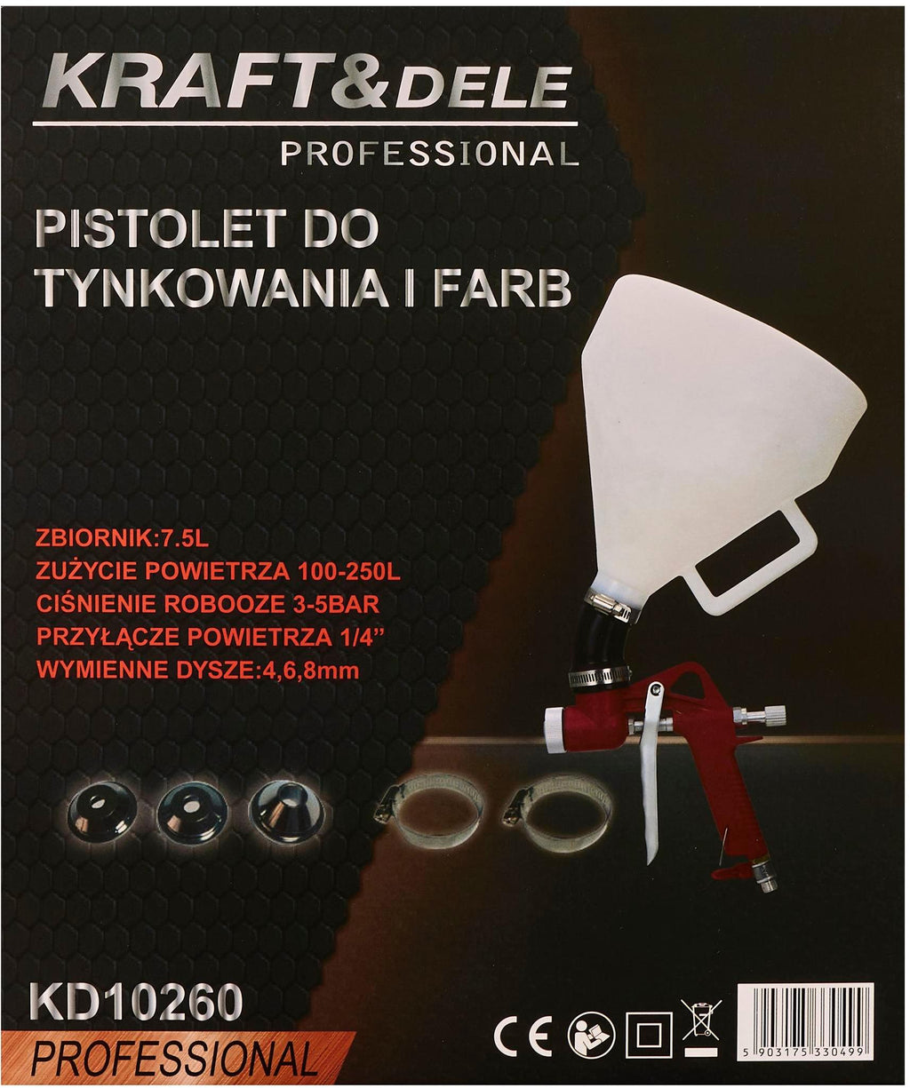 Pistol de Tencuiala 7,5L 1/4", Kraft&Dele KD10260