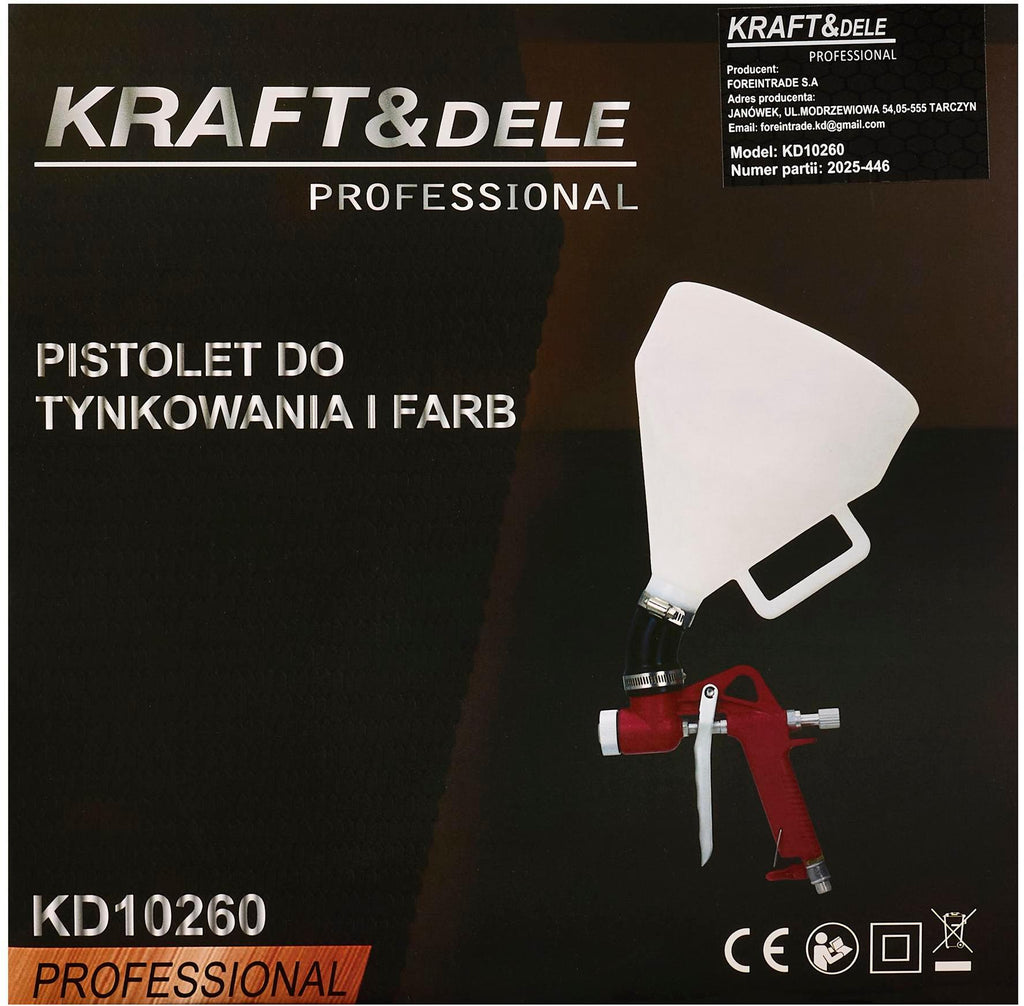 Pistol de Tencuiala 7,5L 1/4", Kraft&Dele KD10260
