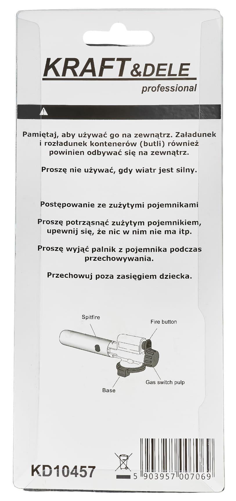 Arzator pe Gaz din Fonta cu Aprindere Piezo, Kraft&Dele KD10457