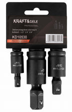 Set 3 Tubulare Cardanice de Impact 1/2" 1/4" 3/8", Kraft&Dele KD10530