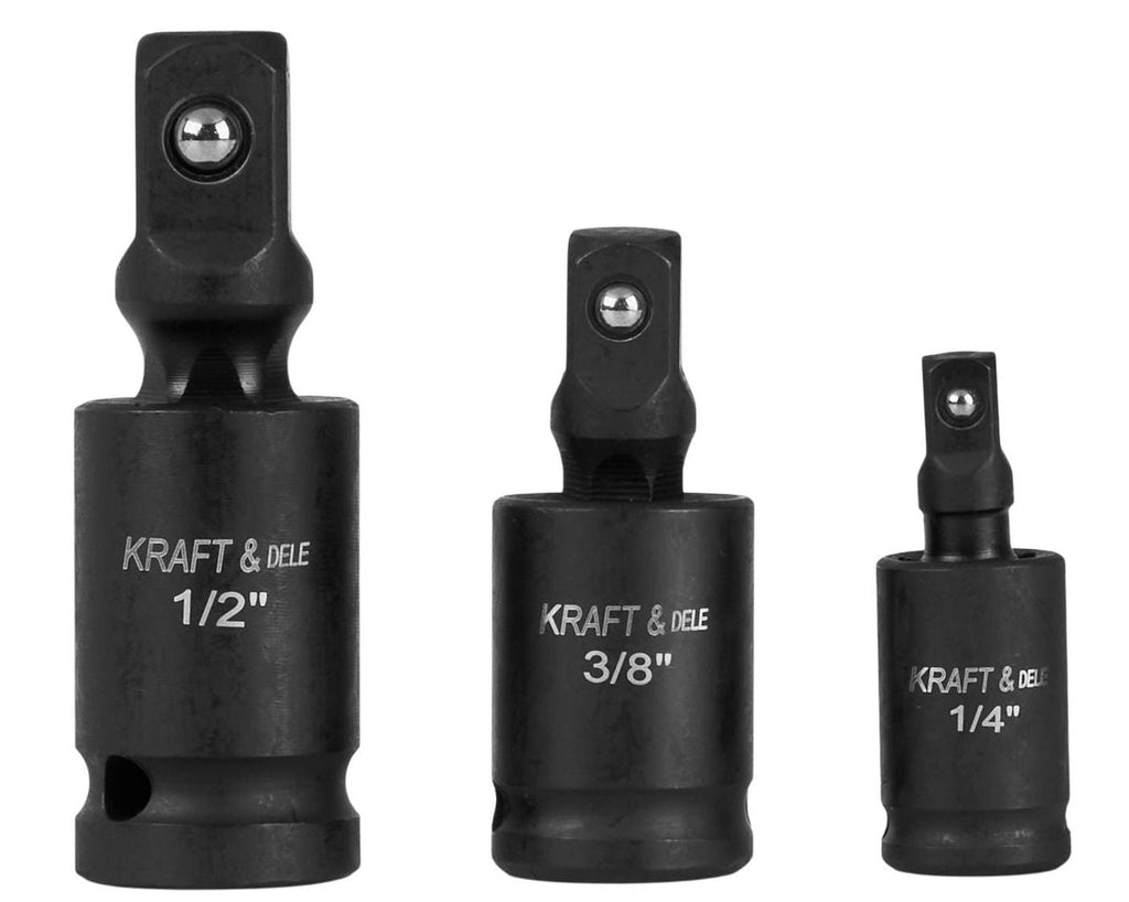 Set 3 Tubulare Cardanice de Impact 1/2" 1/4" 3/8", Kraft&Dele KD10530