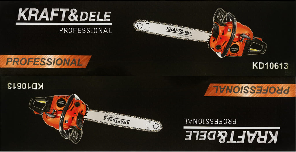 Drujba pe Benzina 2 X Lame 2 X Lanturi, 5,9 cp, Kraft&Dele KD10613
