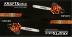 Drujba pe Benzina 2 X Lame 2 X Lanturi, 5,9 cp, Kraft&Dele KD10613
