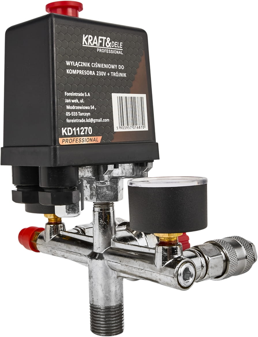 Presostat Compresor 8BAR 230V, Kraft&Dele KD11270