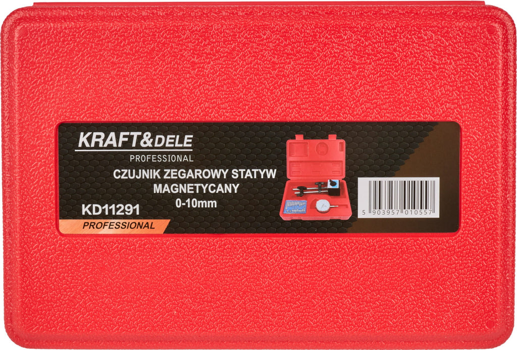 Ceas Comparator cu Cadran 0-10mm cu Stativ Magnetic si Set Varfuri de Masurare, Kraft&Dele KD11291