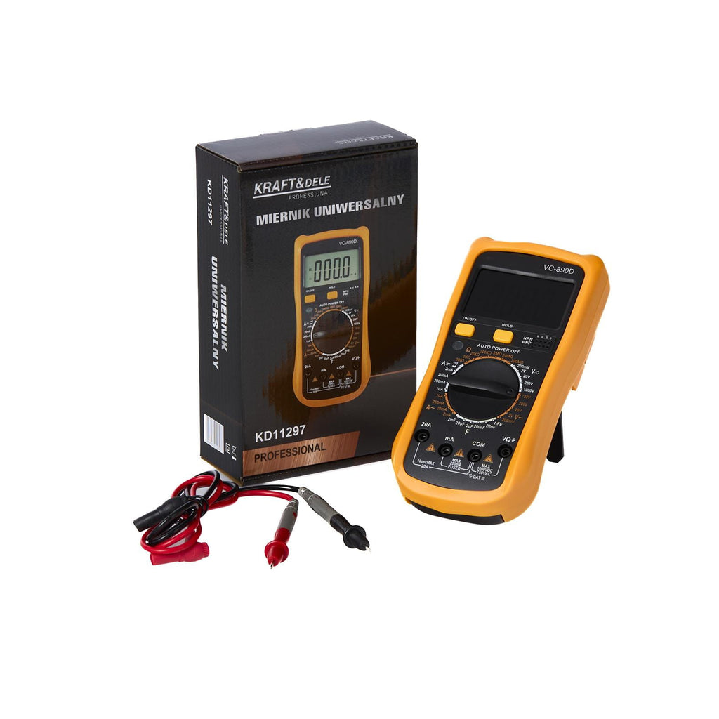 Multimetru Digital 1000V DC 750V AC 10A, Kraft&Dele KD11297