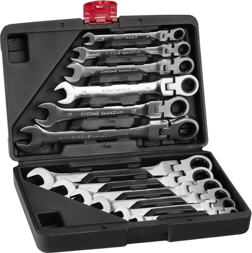 Set Chei Combinate cu Clichet Articulate 8-22 mm, Kraft&Dele KD11304