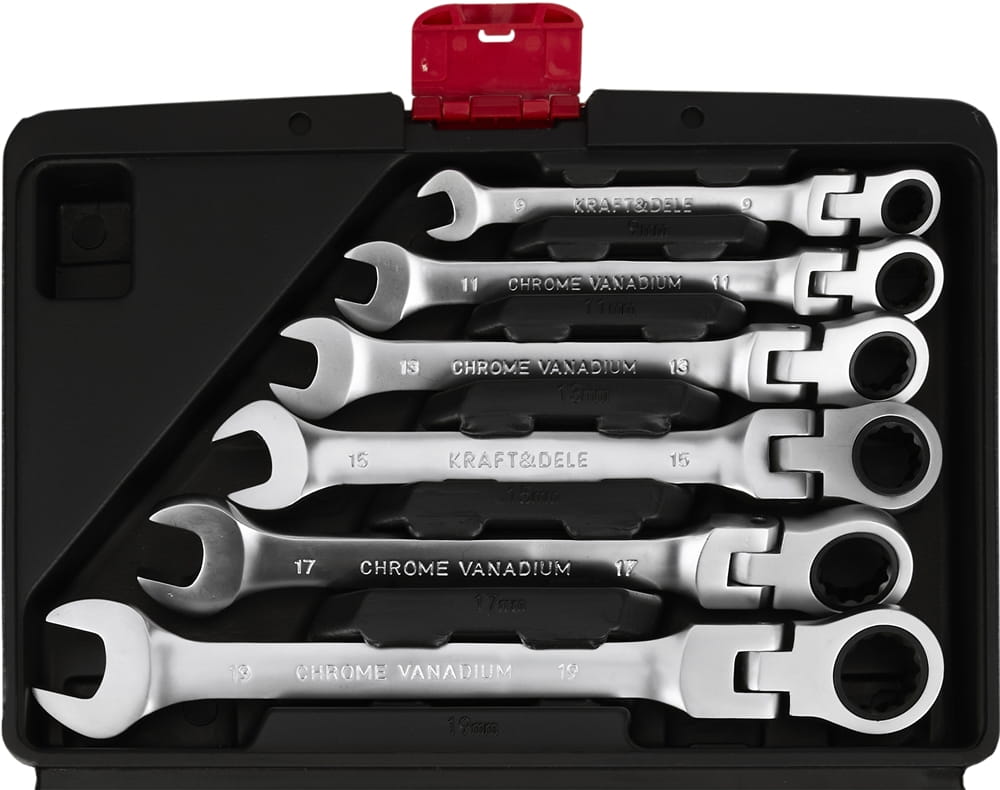 Set Chei Combinate cu Clichet Articulate 8-22 mm, Kraft&Dele KD11304 - imaginea 5