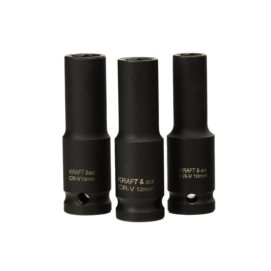Tubulare Impact Lungime Mare 1/2" 15 Bucati 10-32mm, Kraft&Dele KD11769