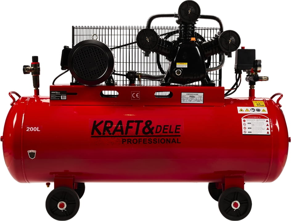 Compresor Aer 3 Pistoane , 200L / 4,1kW X 2 ,660l/m, Kraft&Dele KD1474