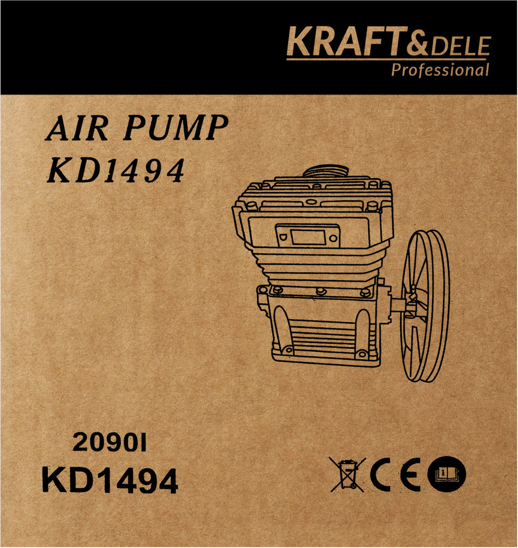 Cap Compresor de Aer 5.5kW 2 Pistoane, Kraft&Dele KD1494