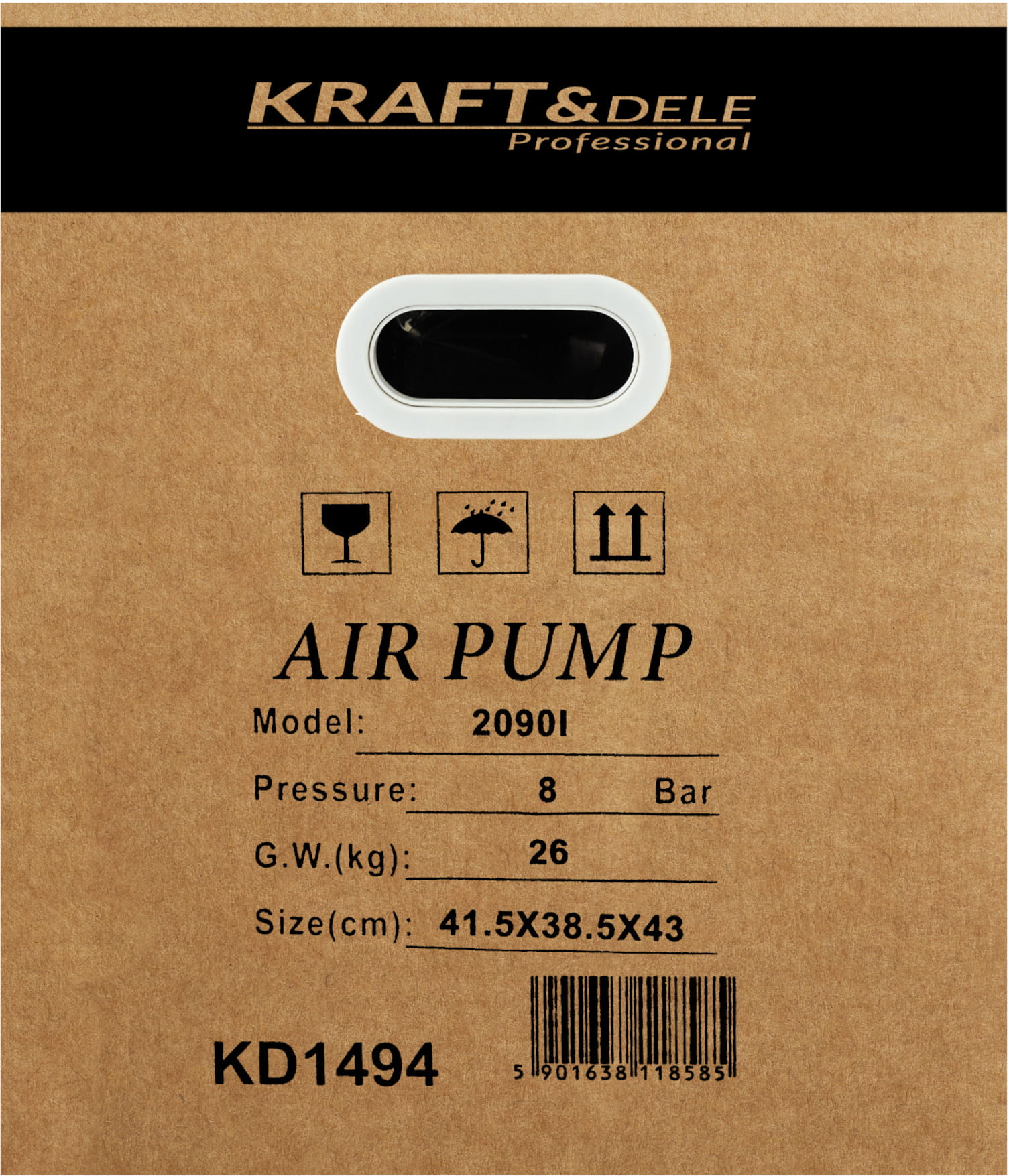 Cap Compresor de Aer 5.5kW 2 Pistoane, Kraft&Dele KD1494