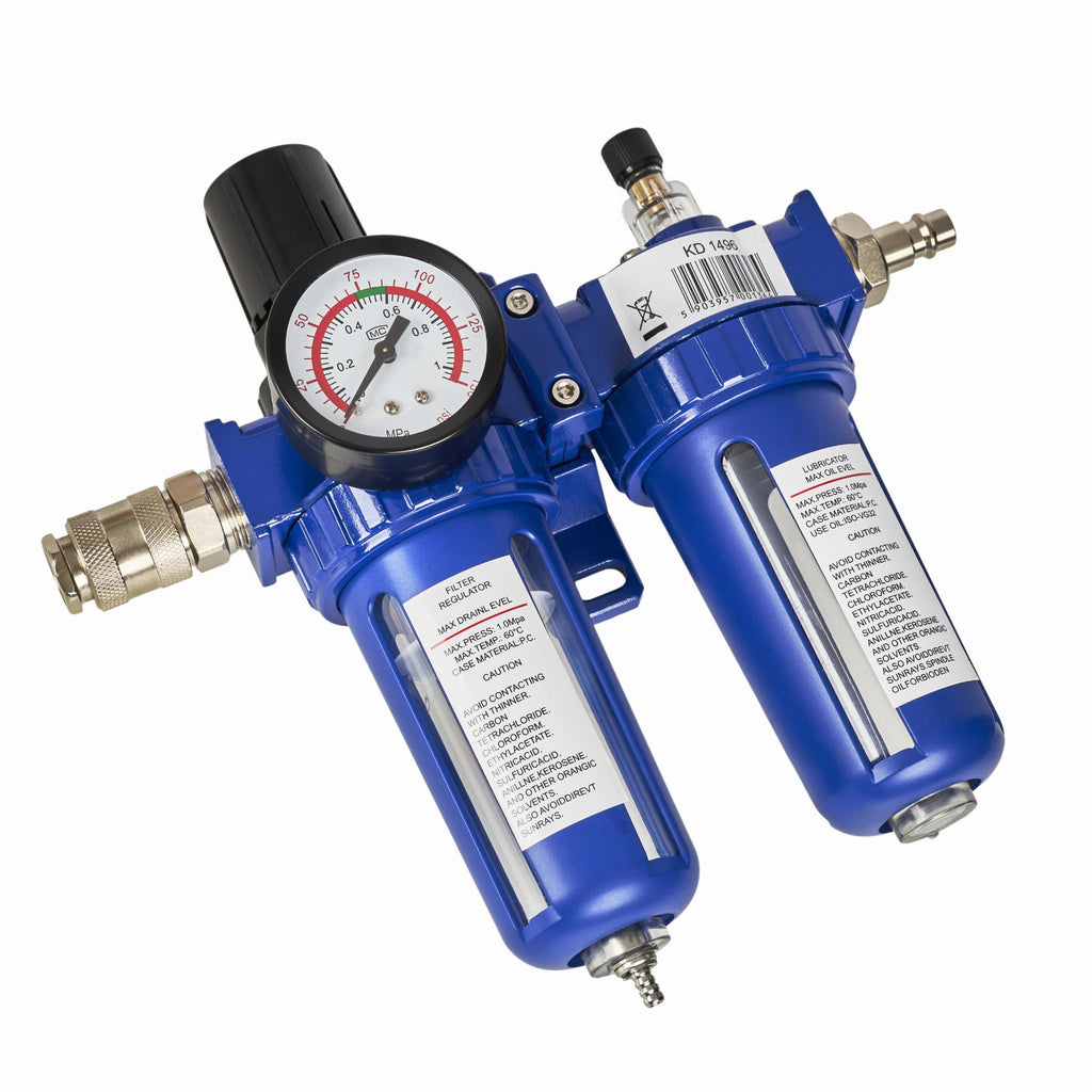 Reductor de Presiune cu Separator de Apa si Lubrifiator 1/2", Kraft&Dele KD1496