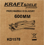 Masina de Taiat Faianta 600 mm, Kraft&Dele KD1578